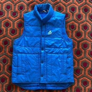 Vintage retro Atari Puffer Vest Men's Medium blue 1 West